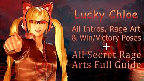 Tekken 7 lucky chloe secrets RAGE ART tutorial .